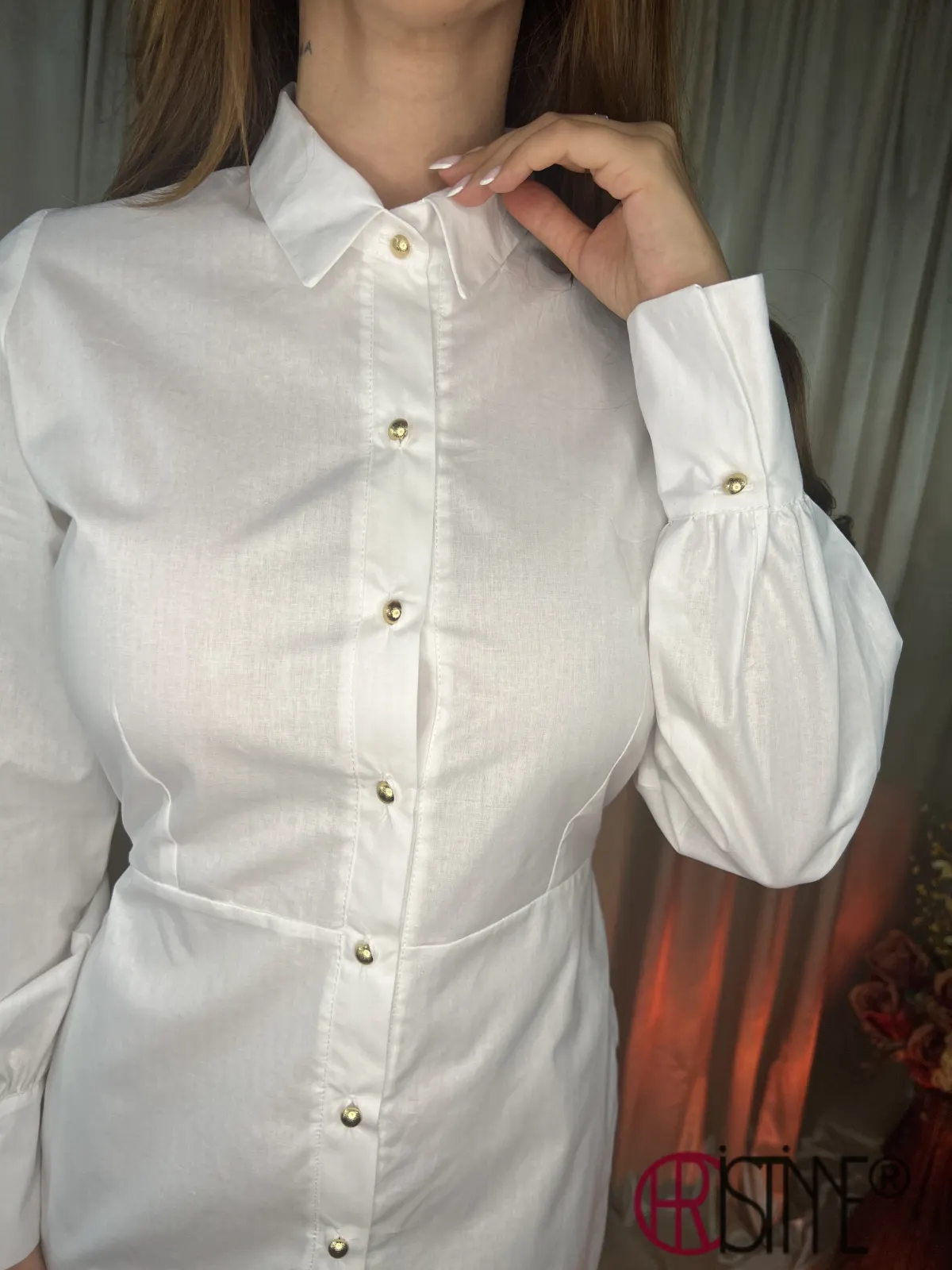 Rochie camasa Viviana alba