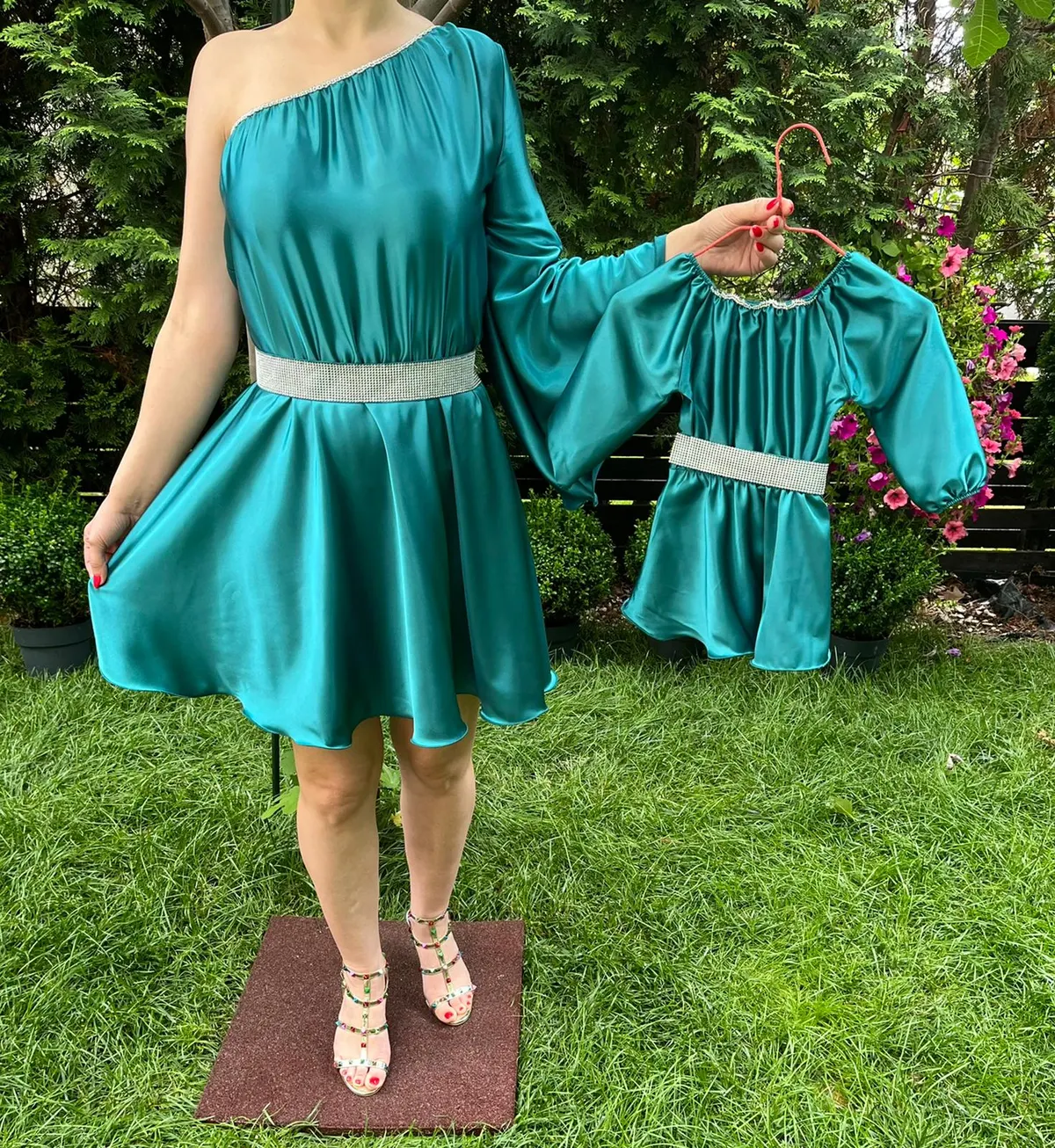 Rochie fetita Aurora verde