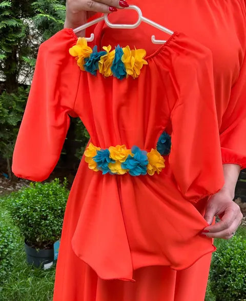 Rochie fetita Cosanzeana portocalie