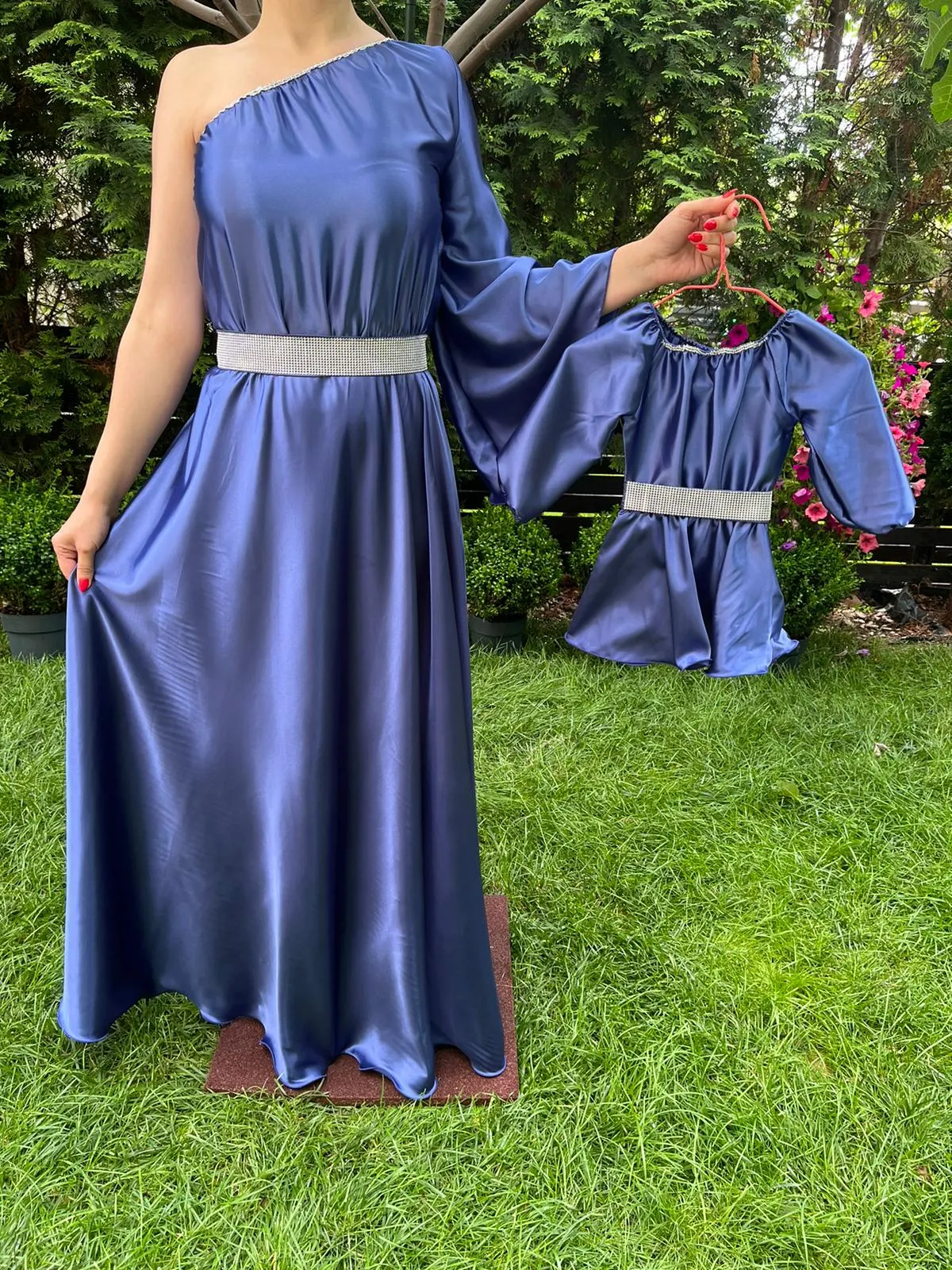 Rochie lunga Aurora albastra