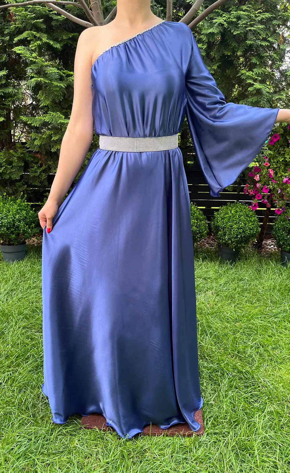 Rochie lunga Aurora albastra