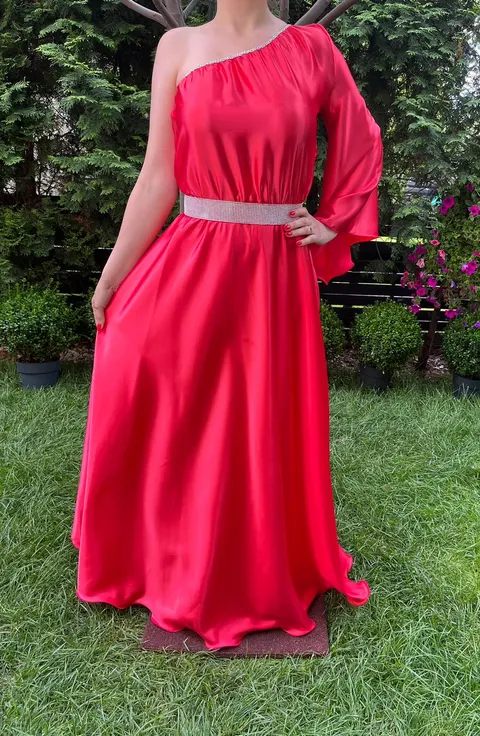 Rochie lunga Aurora rosie
