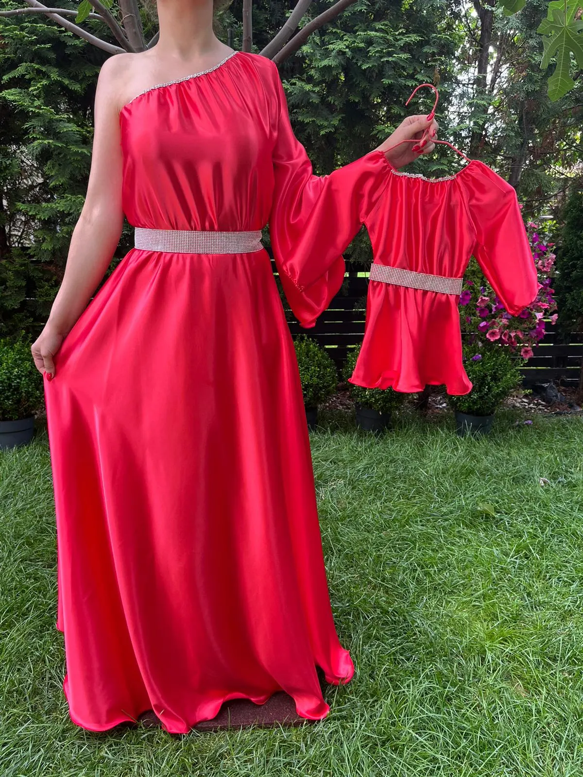 Rochie lunga Aurora rosie