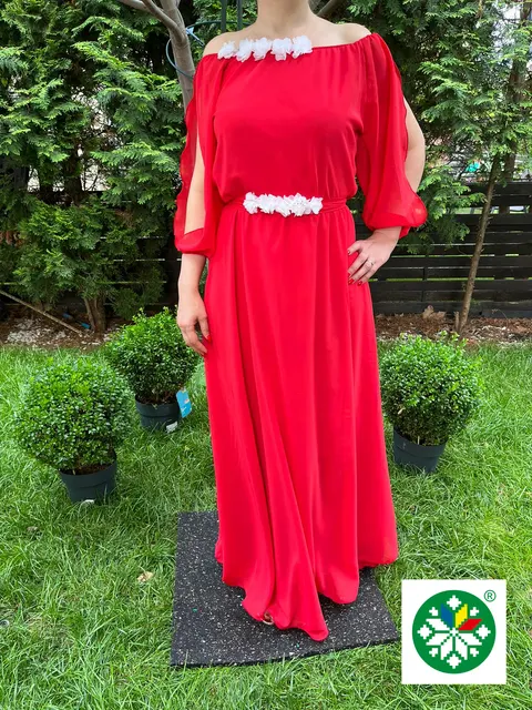 Rochie lunga Cosanzeana rosie