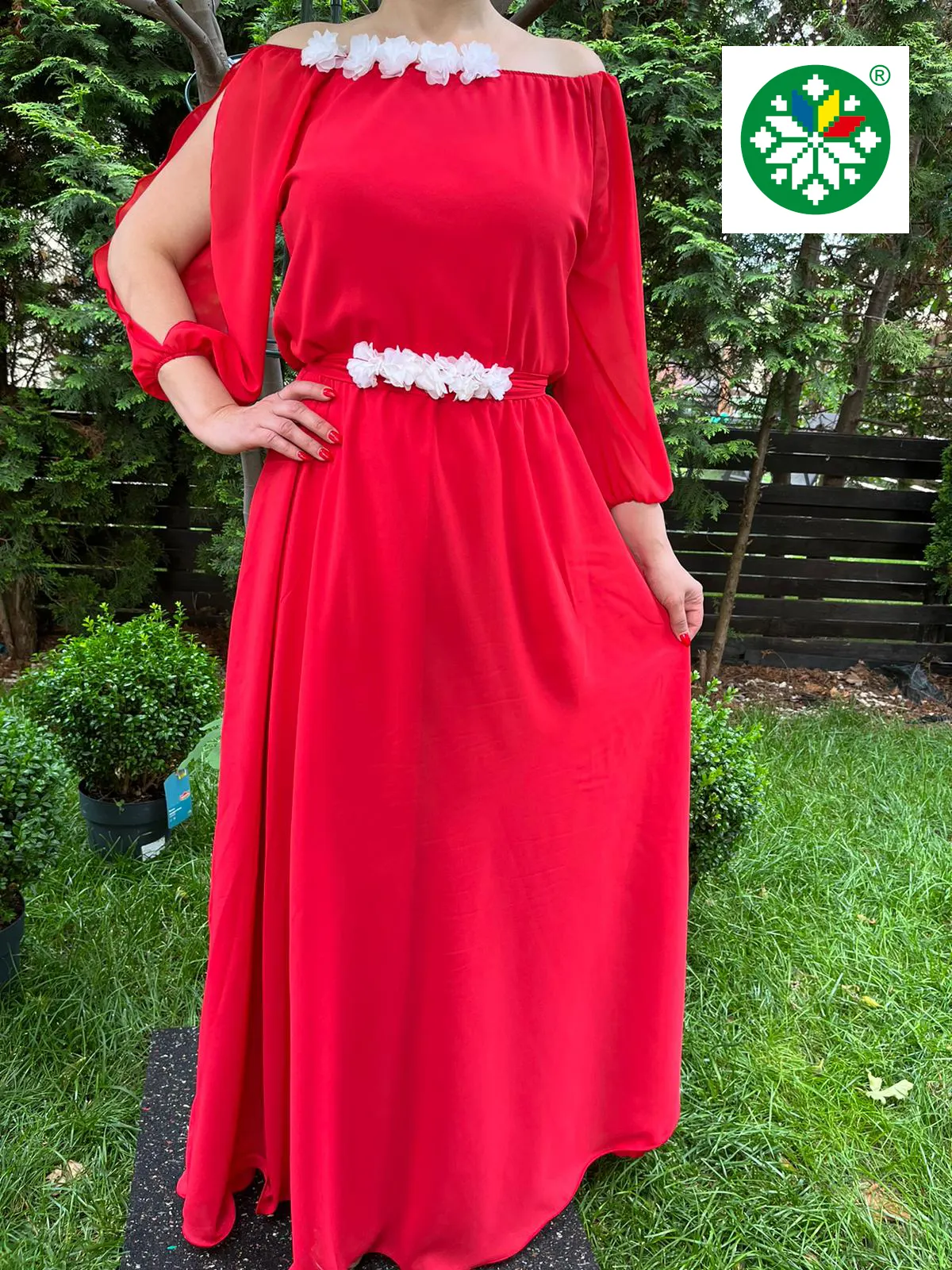 Rochie lunga Cosanzeana rosie