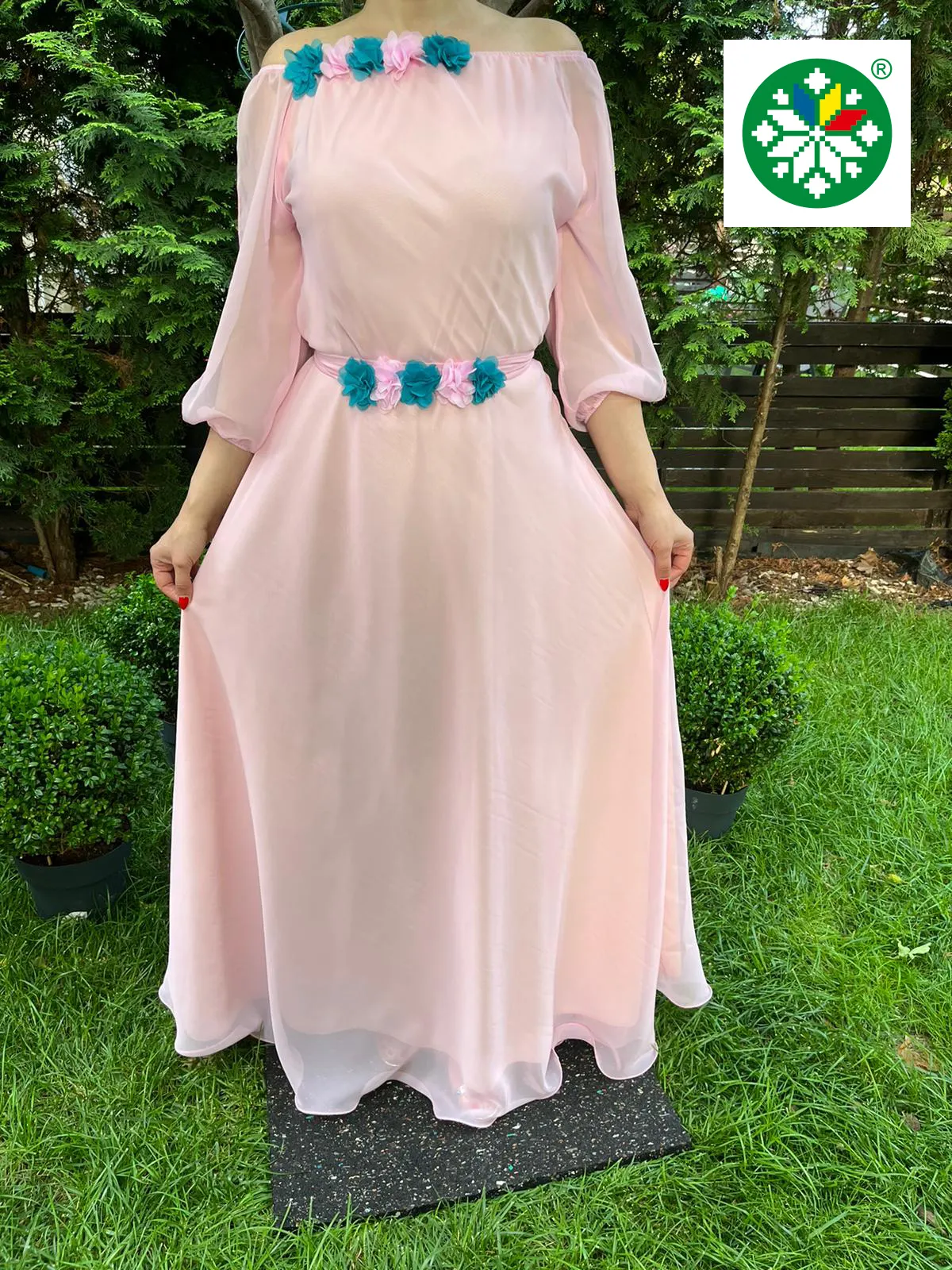 Rochie lunga Cosanzeana roz