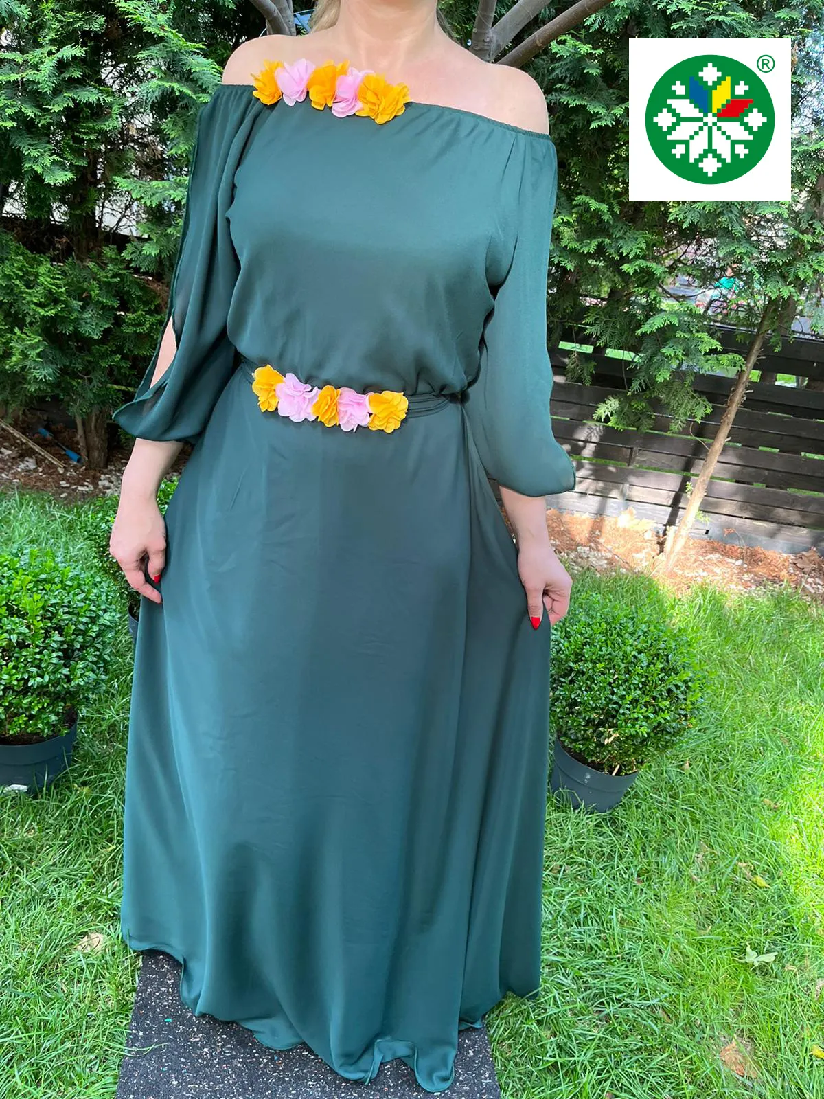 Rochie lunga Cosanzeana verde