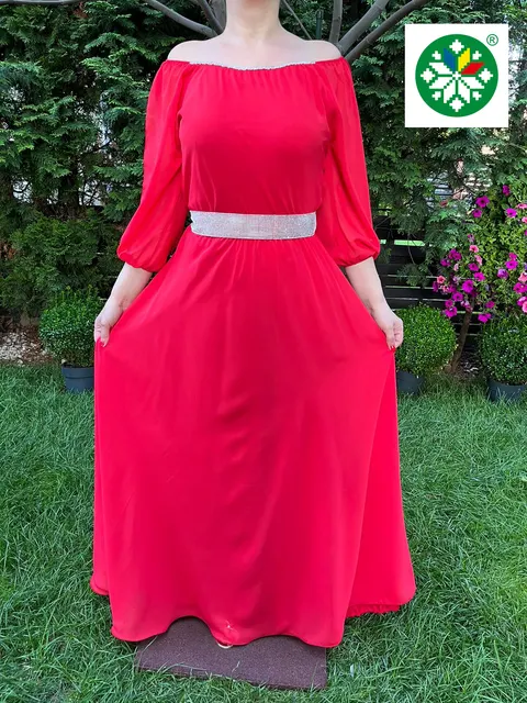 Rochie lunga Ecaterina rosie