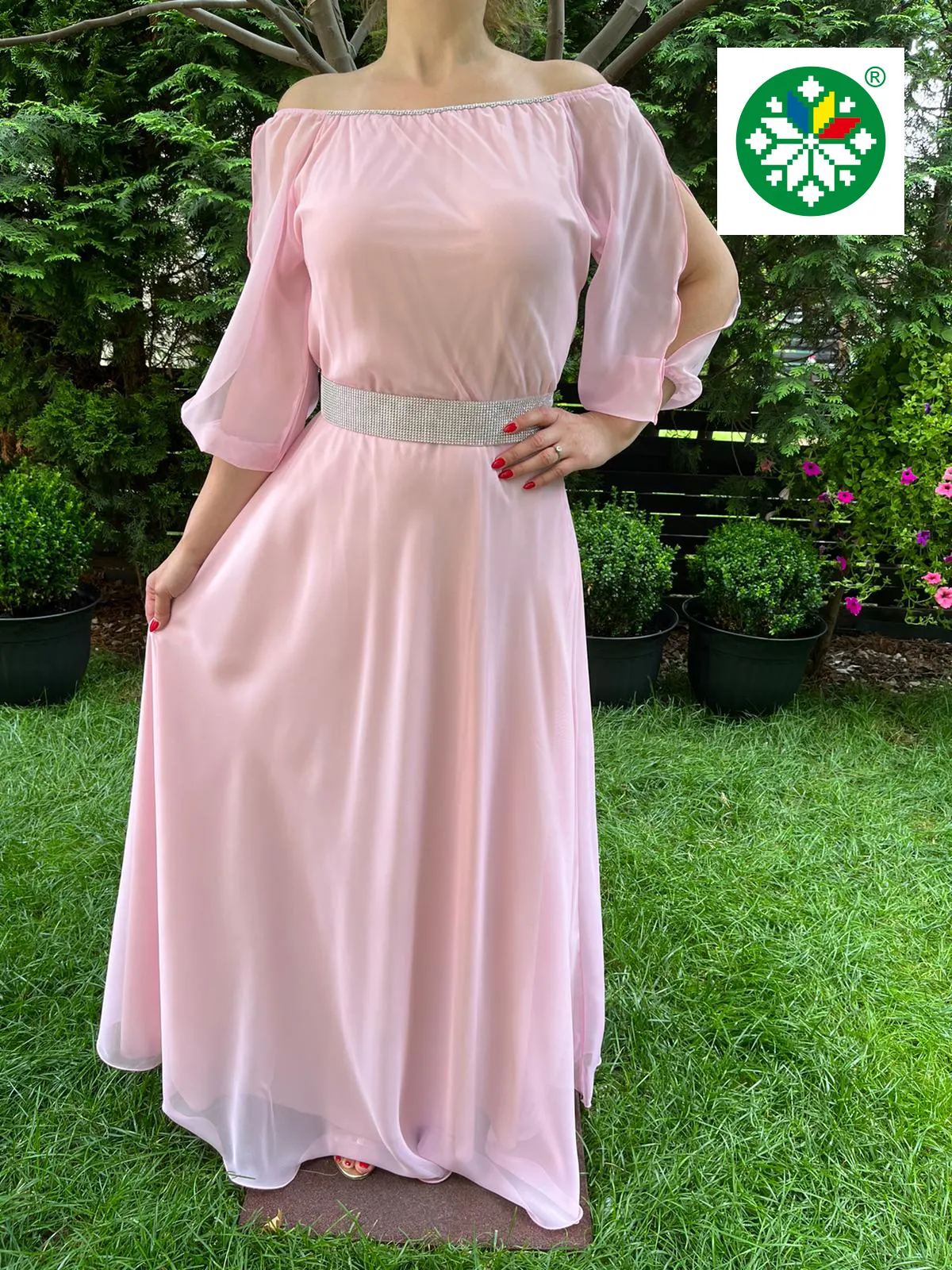 Rochie lunga Ecaterina roz