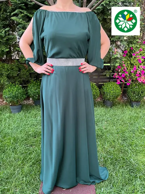 Rochie lunga Ecaterina verde