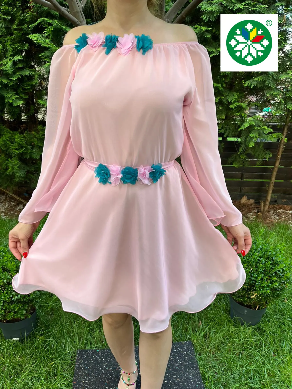 Rochie scurta Cosanzeana roz