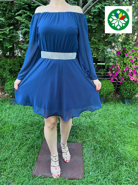 Rochie scurta Ecaterina bleumarin