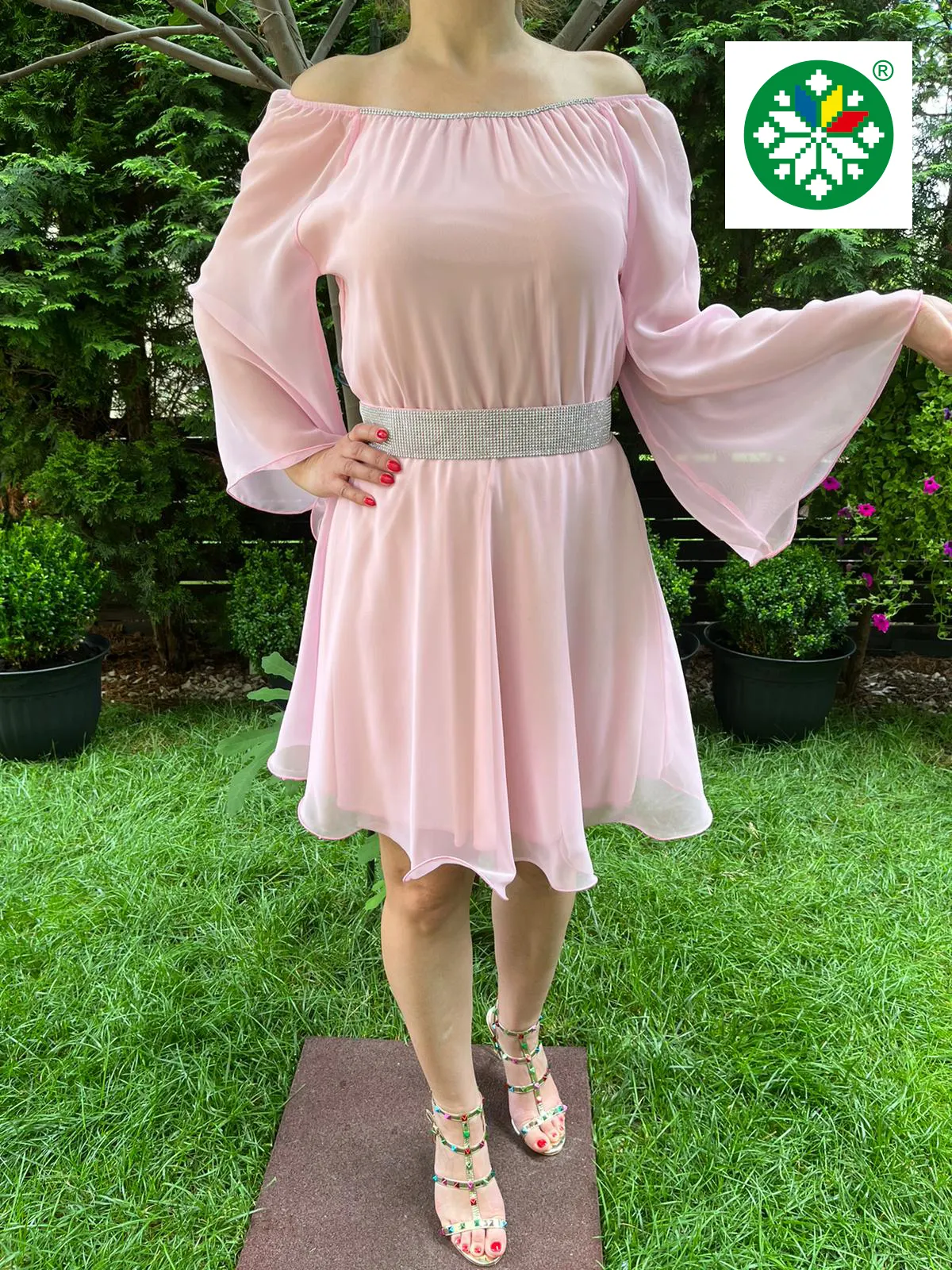 Rochie scurta Ecaterina roz