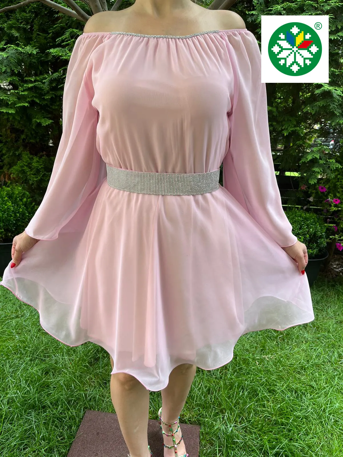 Rochie scurta Ecaterina roz
