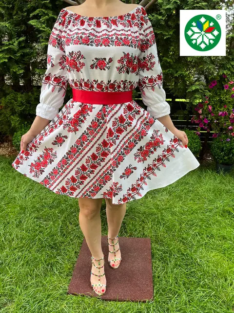 Rochie traditionala scurta Elena
