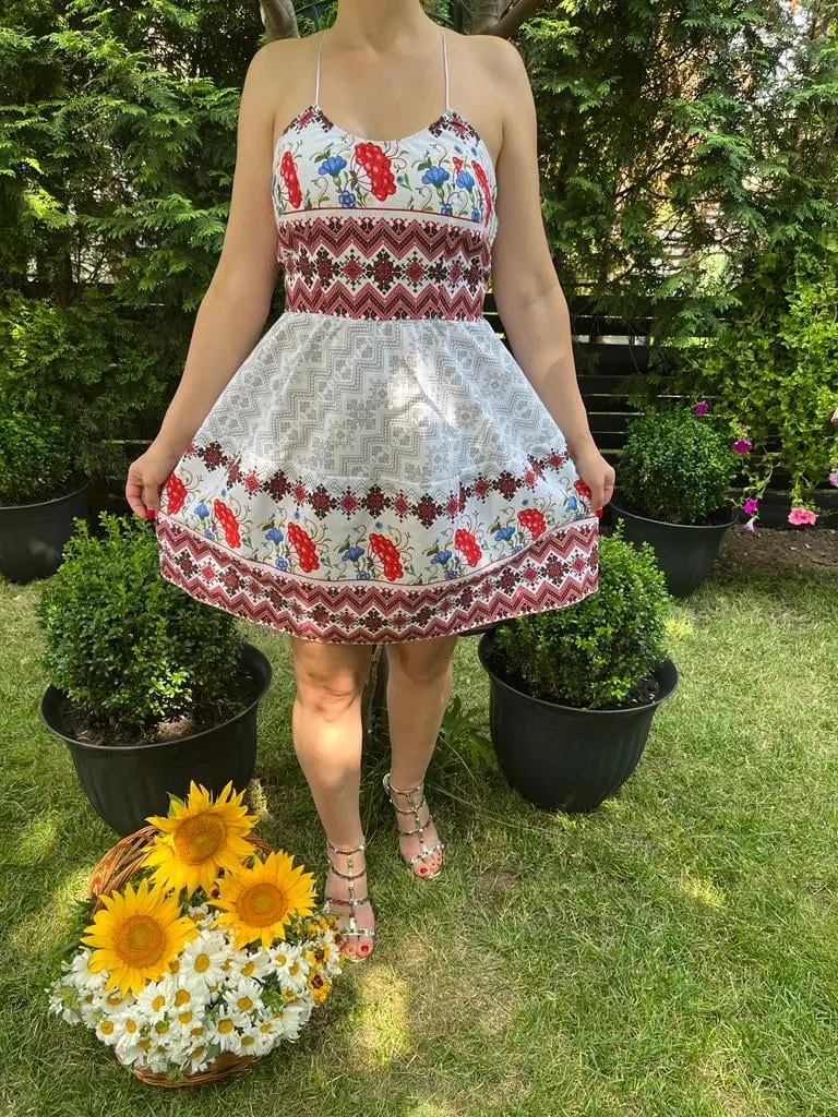 Rochie traditionala scurta Rodica