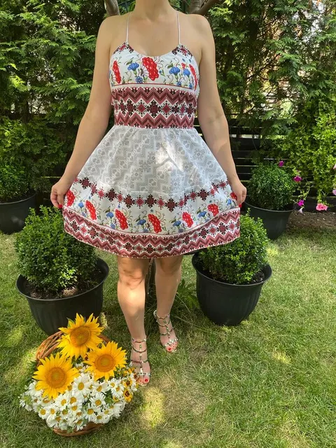 Rochie traditionala scurta Rodica