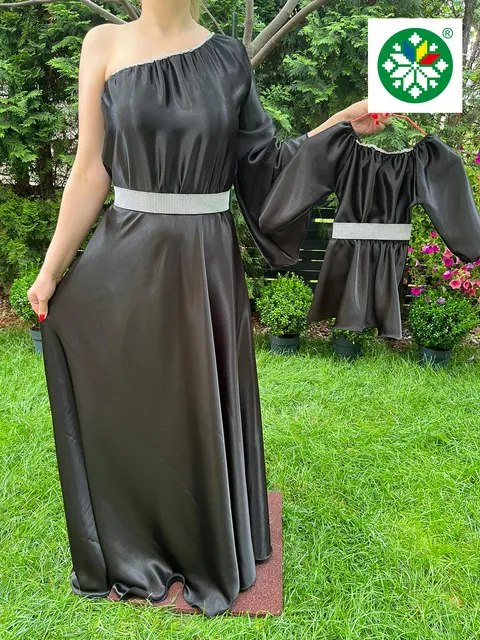 Set rochie lunga Aurora neagra