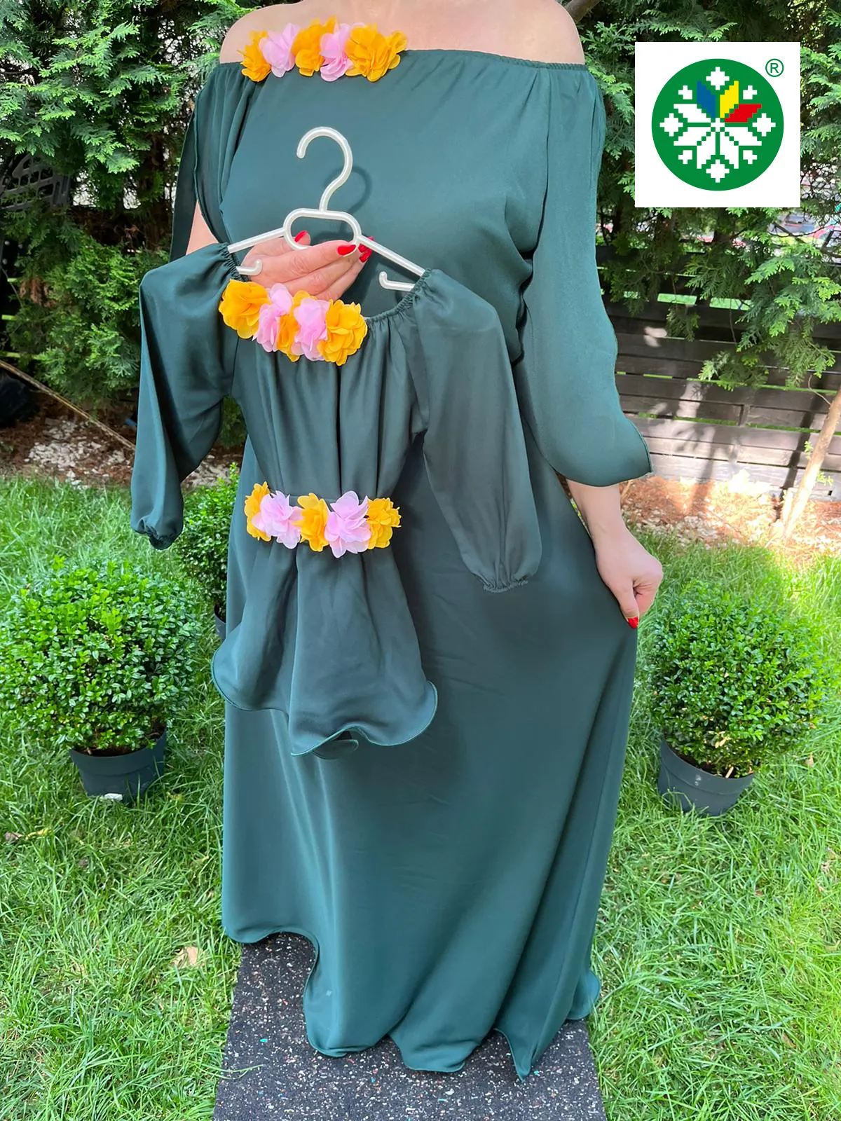 Set rochie lunga Cosanzeana verde