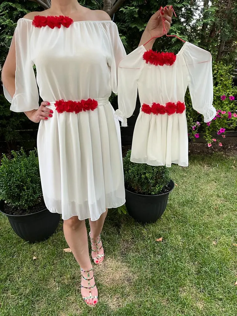 Set rochie scurta Cosanzeana alba